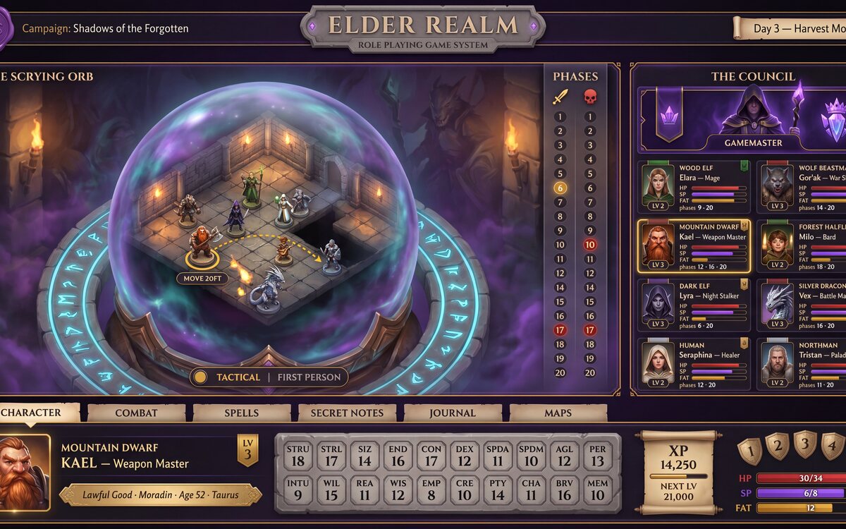 The 3D scrying-mirror battlefield